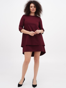 Платье мини Sassofono модель A271-SC-3500_бордовый Фото