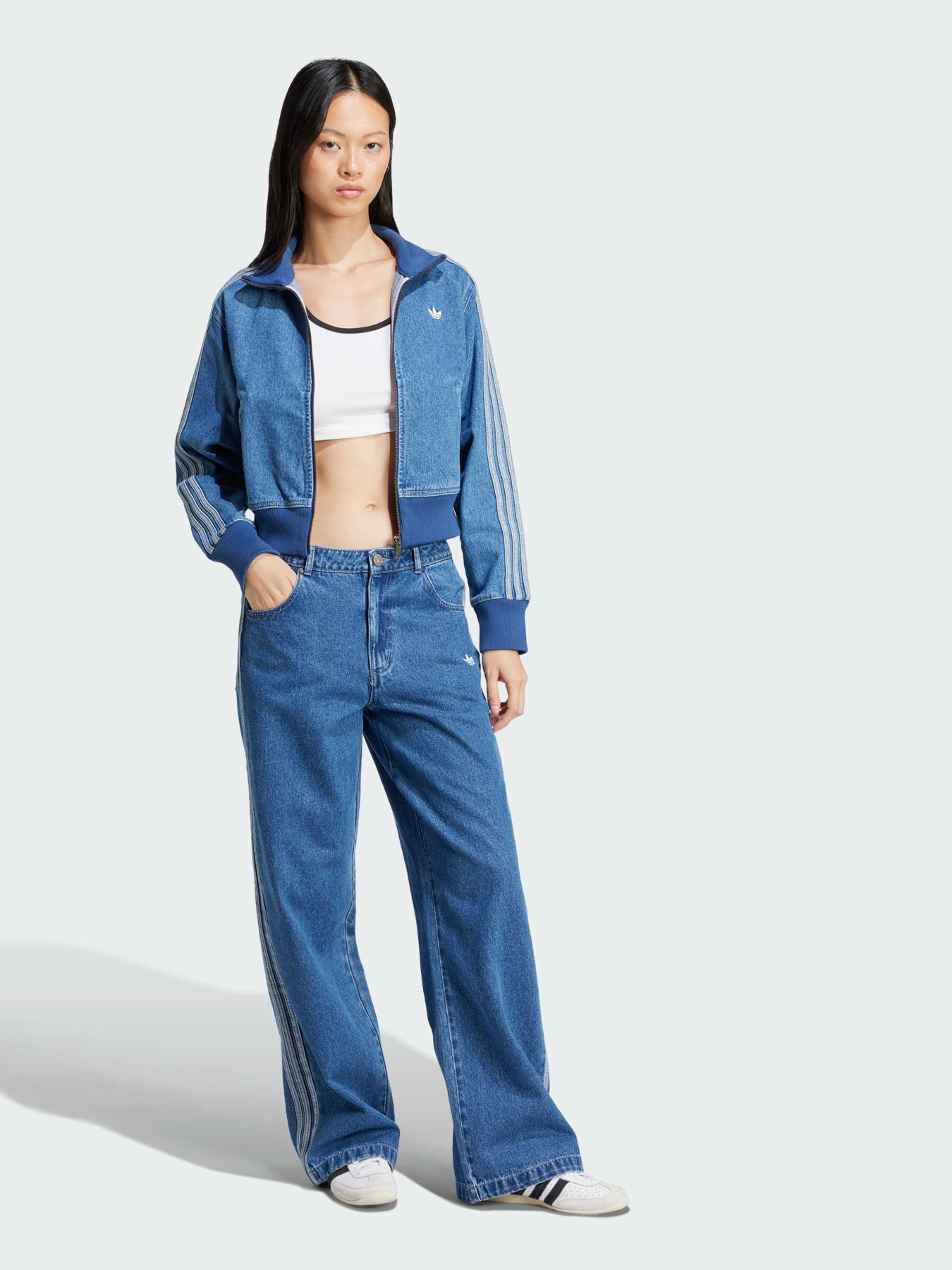 Широкі джинси Adidas Adicolor модель JD2574 Фото