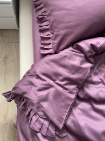 Підковдра з рюшами слива Cozy модель 11140639 Підковдра з рюшами слива Cozy модель 11140639 Фото