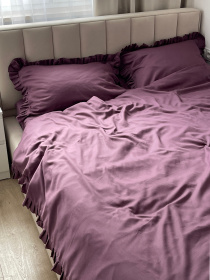 Підковдра з рюшами слива Cozy модель 11140639 Підковдра з рюшами слива Cozy модель 11140639 Фото