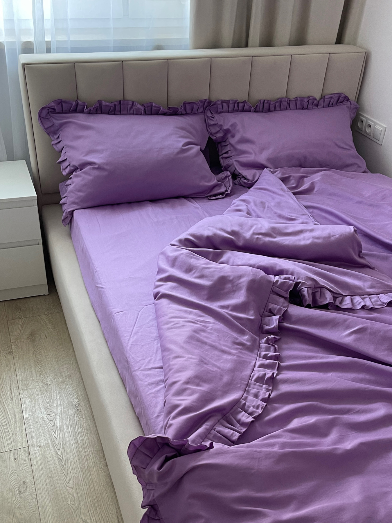 Підковдра з рюшами бузок Cozy модель 11151044 Фото