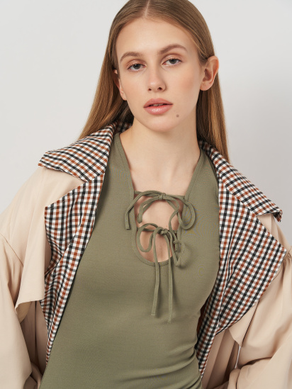 Сукня міні H&M модель 1003000arl_Хаки — фото 4 - INTERTOP