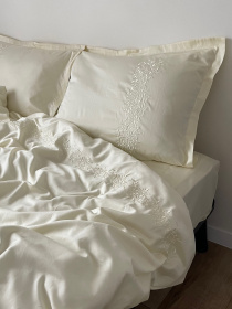 Підковдра шампань з вишитими гілками Cozy модель 12042400 Фото