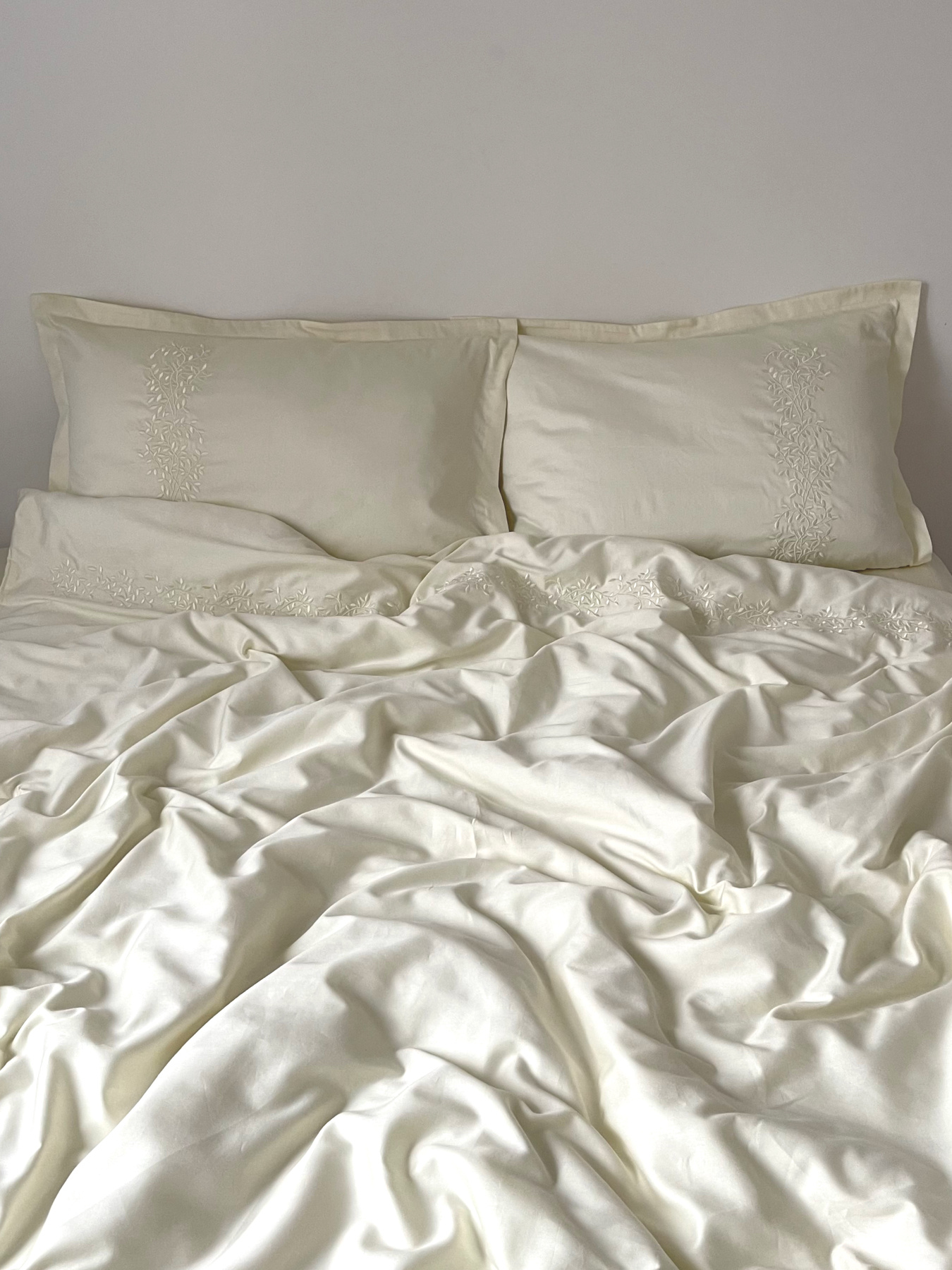 Підковдра шампань з вишитими гілками Cozy модель 12042400 Підковдра шампань з вишитими гілками Cozy модель 12042400 Фото