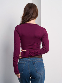 Лонгслив ISSA Plus модель 14865_бордовый Фото