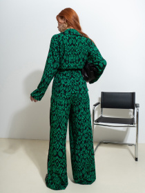 Повседневный костюм ISSA Plus модель 14536A_зеленый Фото