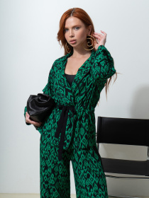 Повседневный костюм ISSA Plus модель 14536A_зеленый Фото