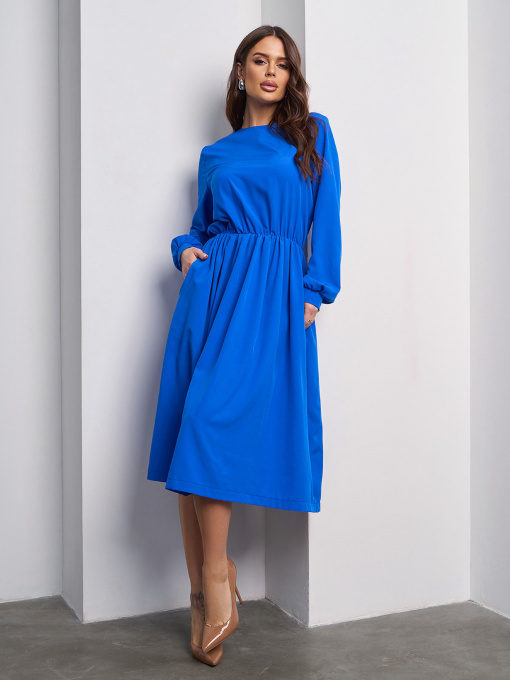 Сукня міді ISSA Plus модель 15010_электрик Фото