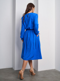 Платье миди ISSA Plus модель 15010_электрик Фото