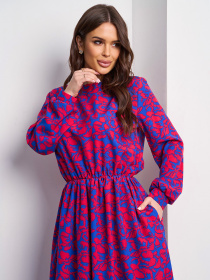 Платье миди ISSA Plus модель 14475_синий Фото