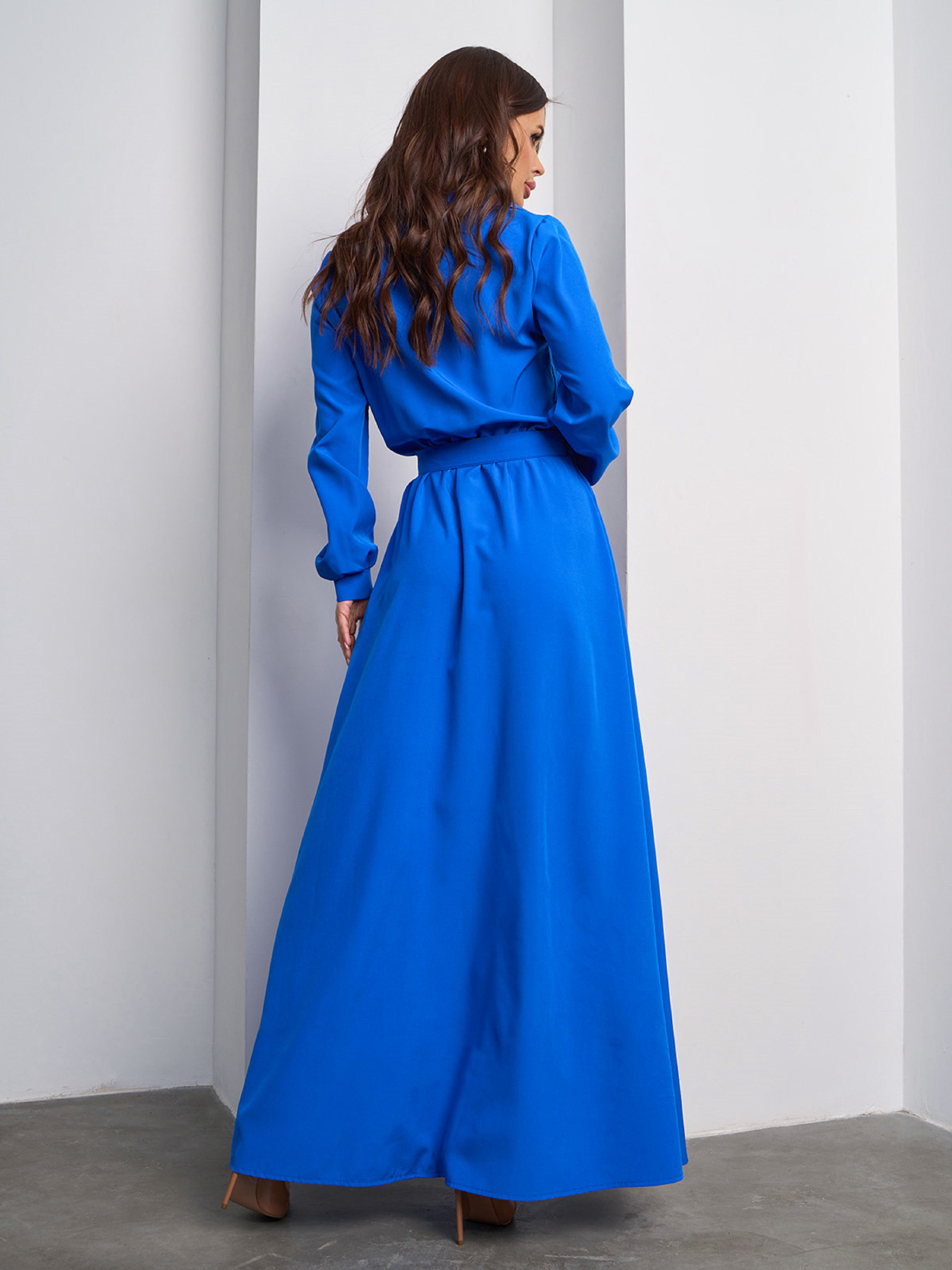 Платье макси ISSA Plus модель 15008_электрик Фото