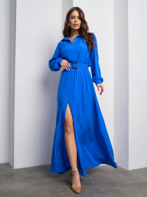 Платье макси ISSA Plus модель 15008_электрик Фото