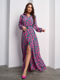 Сукня максі ISSA Plus модель 15009_зеленый Фото