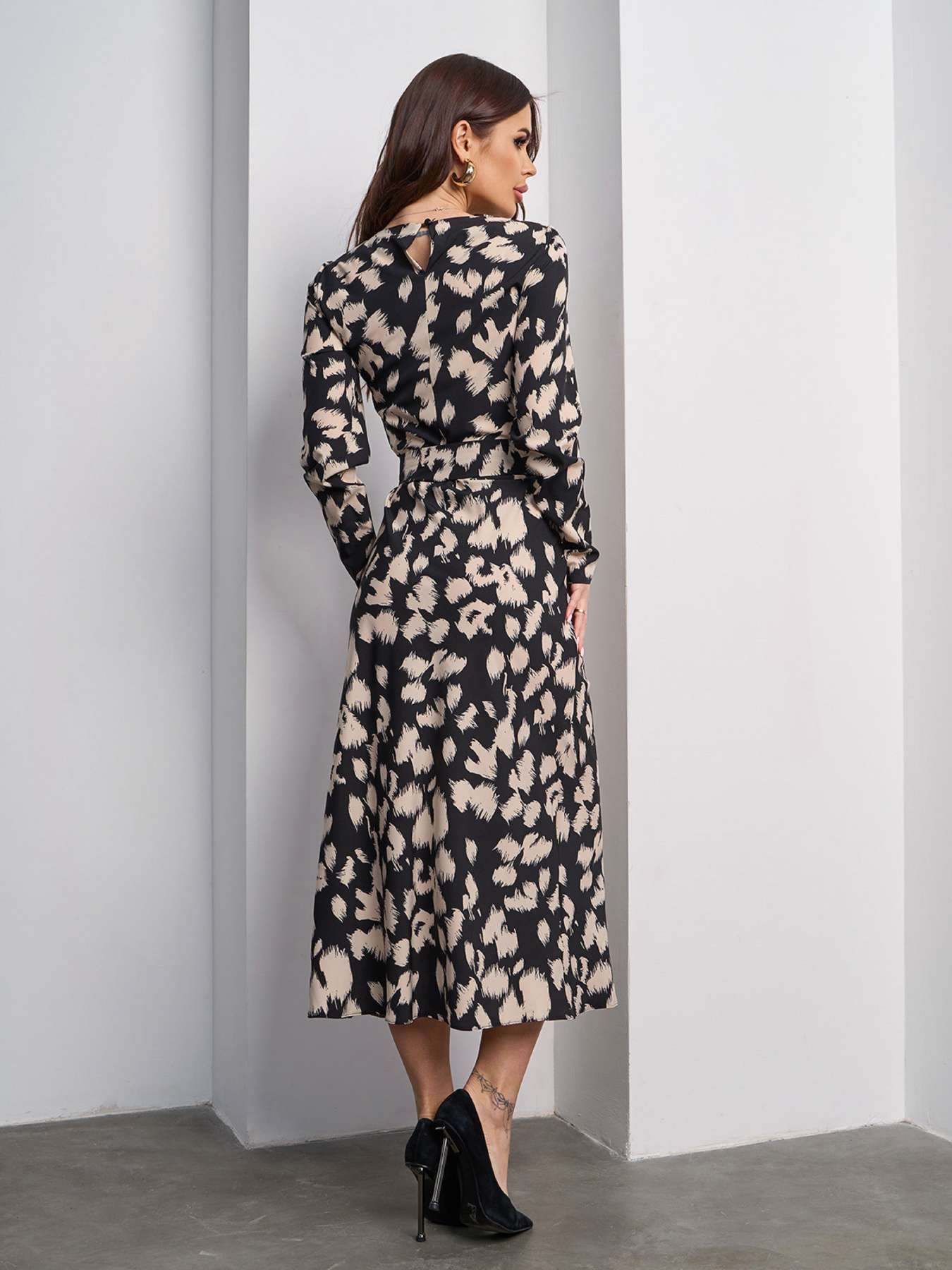 Платье миди ISSA Plus модель 15012_черный Фото