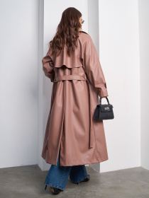 Тренч ISSA Plus модель 15021_коричневый Фото