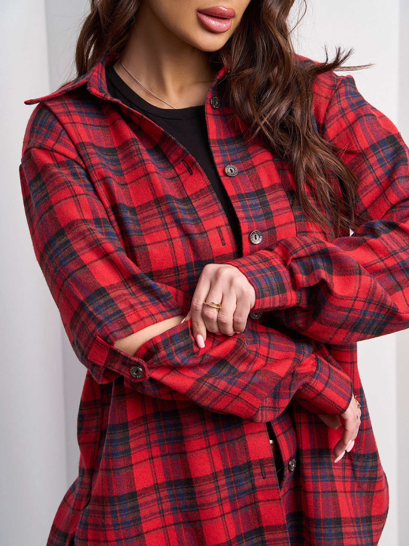 Рубашка ISSA Plus модель SA-554_красный Фото