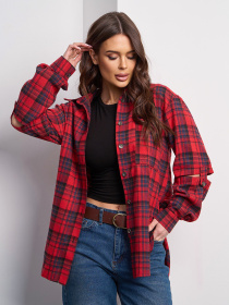 Рубашка ISSA Plus модель SA-554_красный Фото