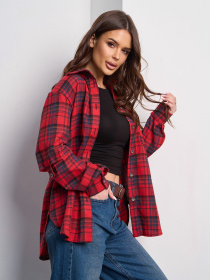 Сорочка повсякденна ISSA Plus модель SA-554_красный Сорочка повсякденна ISSA Plus модель SA-554_красный Фото