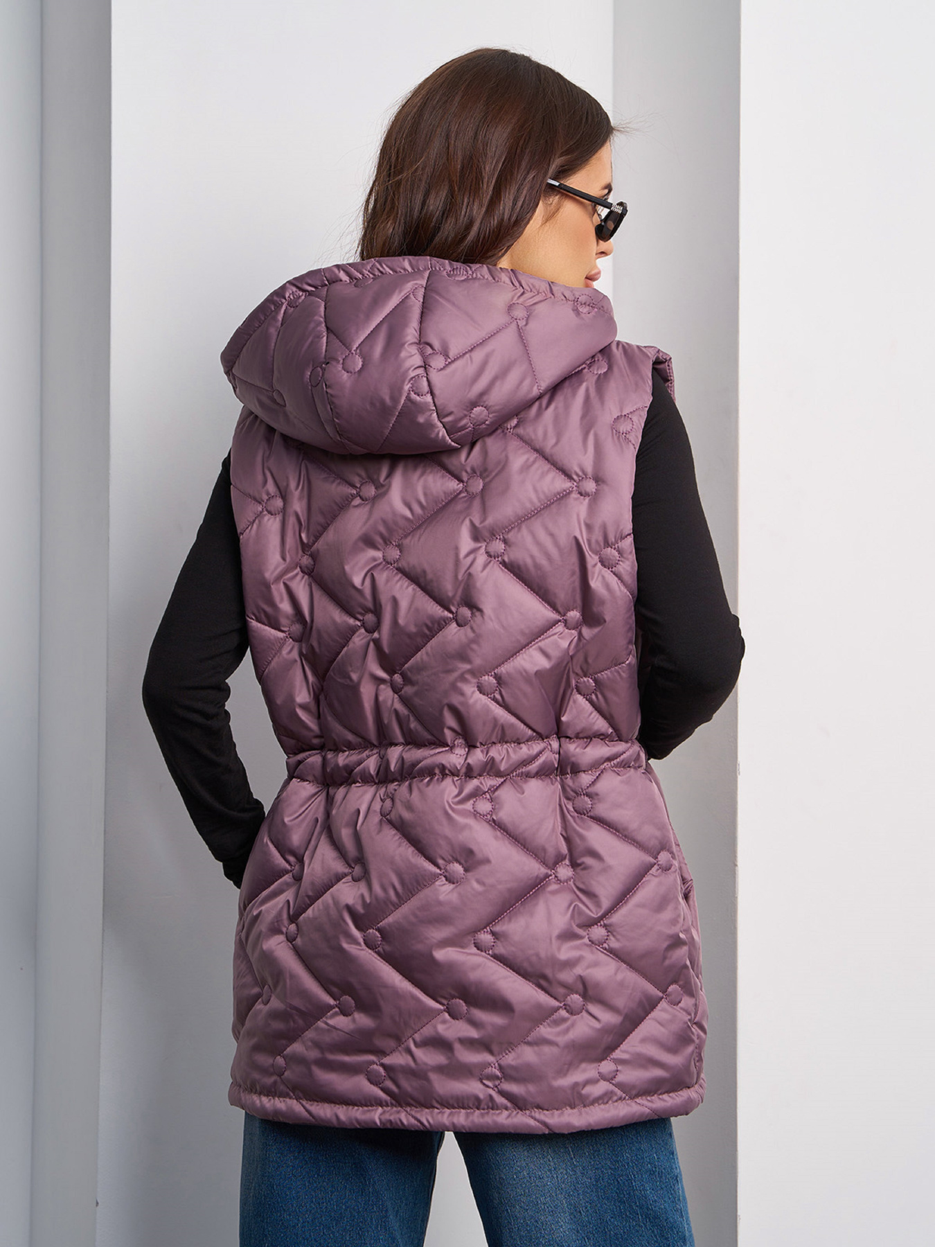 Утеплений жилет ISSA Plus модель SA-587_фиолетовый Фото