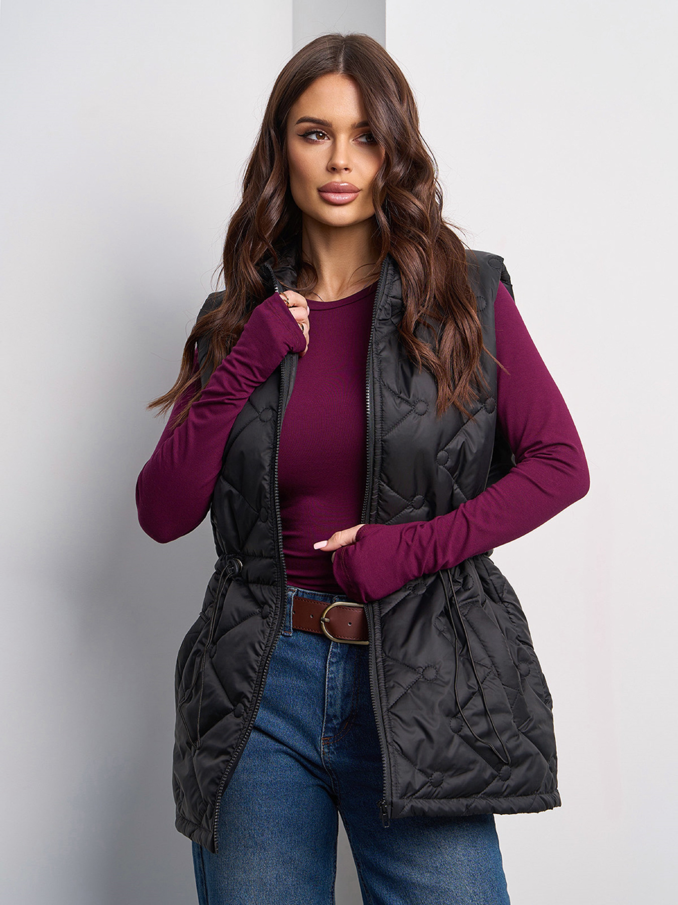 Жилет с утеплителем ISSA Plus модель SA-587_черный Фото