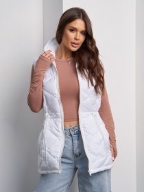 Жилет с утеплителем ISSA Plus модель SA-587_белый Фото