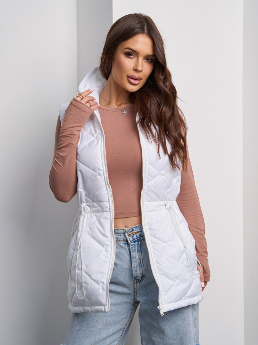 Утеплений жилет ISSA Plus модель SA-587_белый Фото