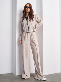 Спортивний костюм ISSA Plus модель SA-586_бежевый Спортивний костюм ISSA Plus модель SA-586_бежевый Фото