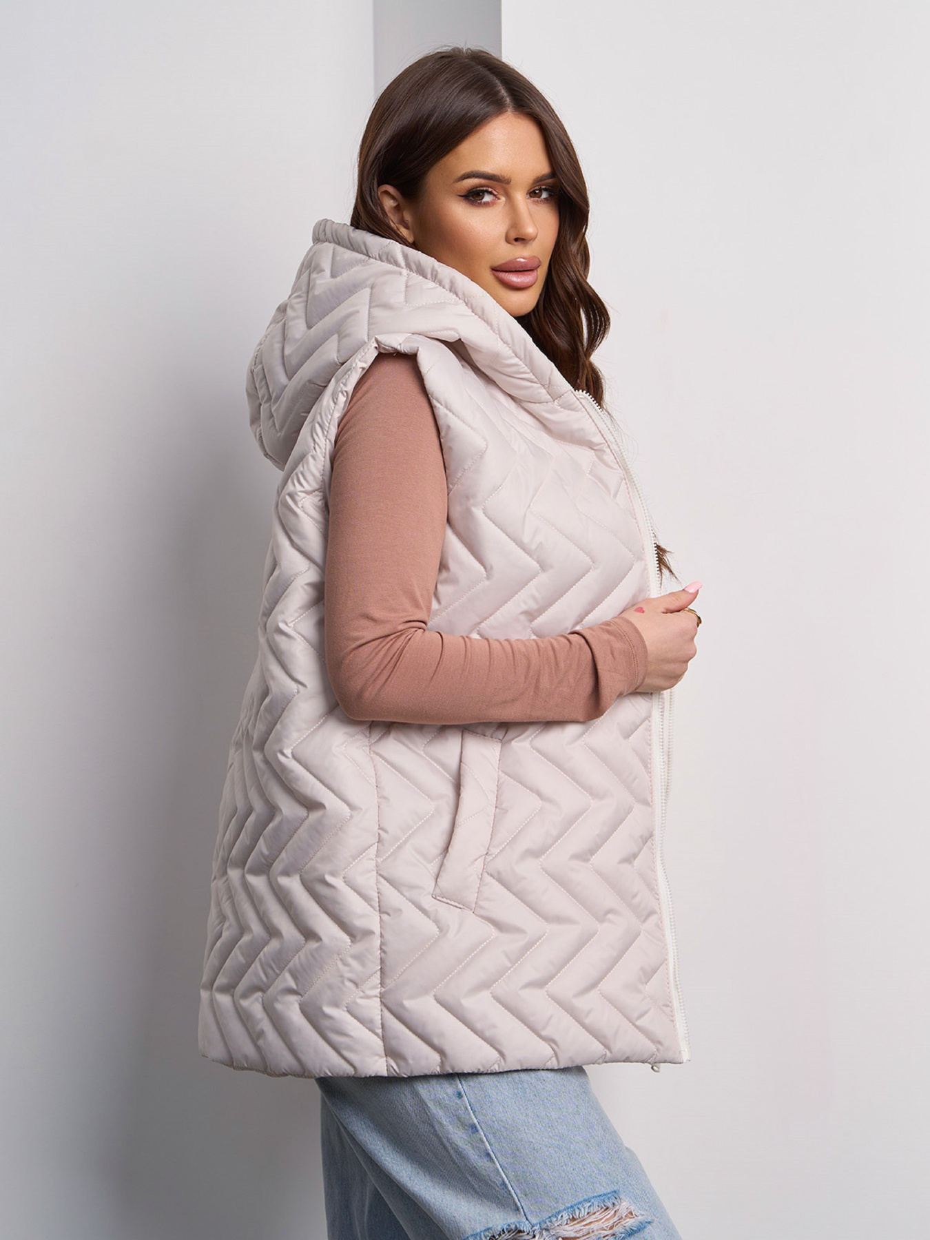 Жилет з утеплювачем ISSA Plus модель SA-585_светло_серый Фото