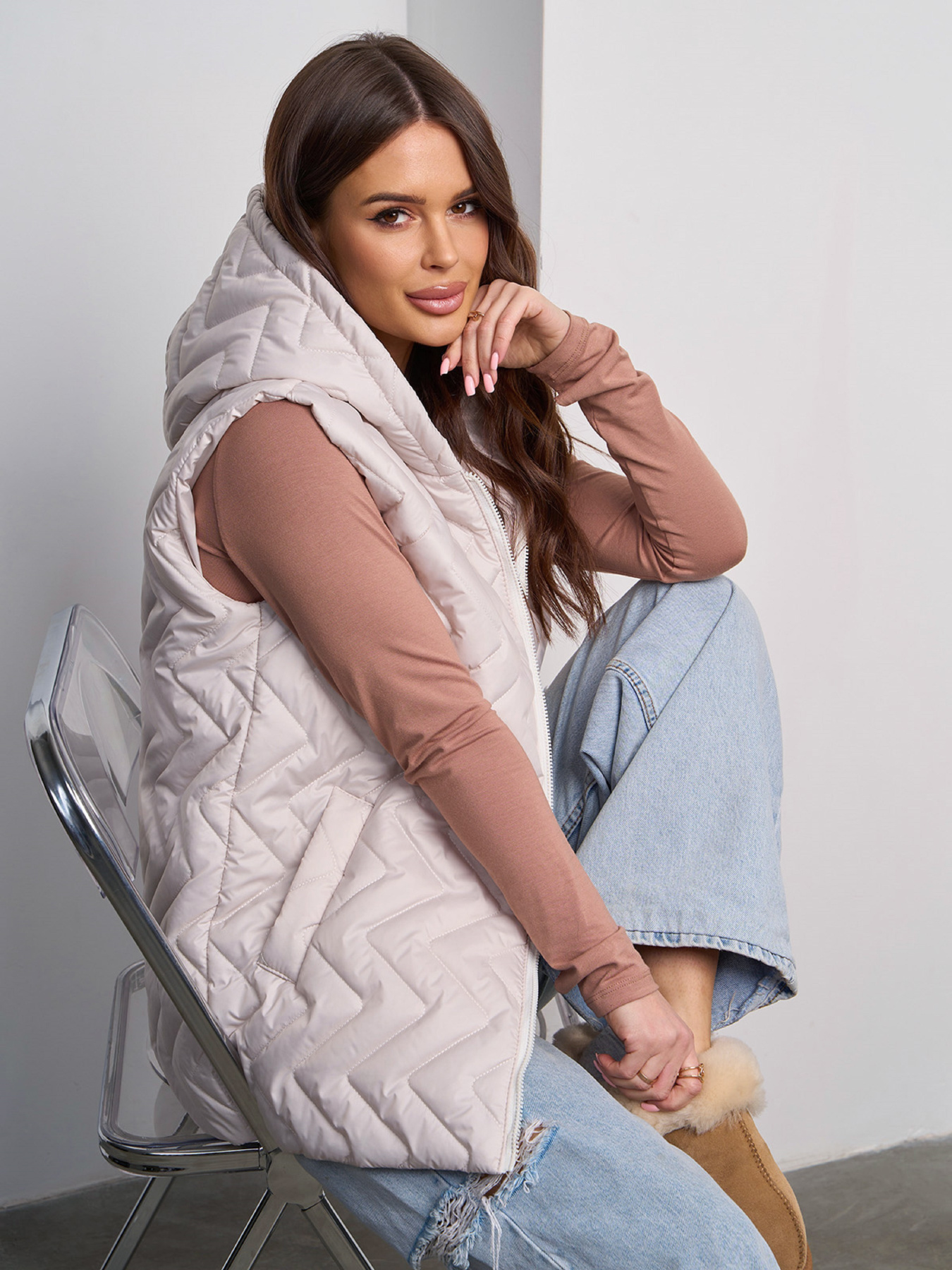 Жилет з утеплювачем ISSA Plus модель SA-585_светло_серый Фото