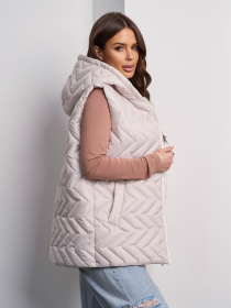 Утеплений жилет ISSA Plus модель SA-585_светло_серый Утеплений жилет ISSA Plus модель SA-585_светло_серый Фото