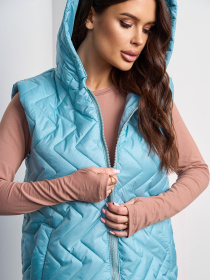 Жилет с утеплителем ISSA Plus модель SA-585_бирюзовый Фото