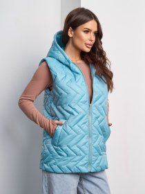Утеплений жилет ISSA Plus модель SA-585_бирюзовый Фото