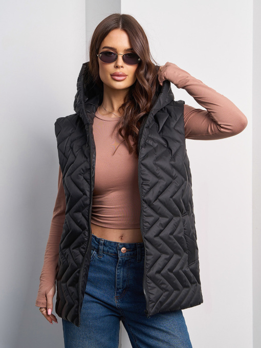 Утеплений жилет ISSA Plus модель SA-585_черный Фото