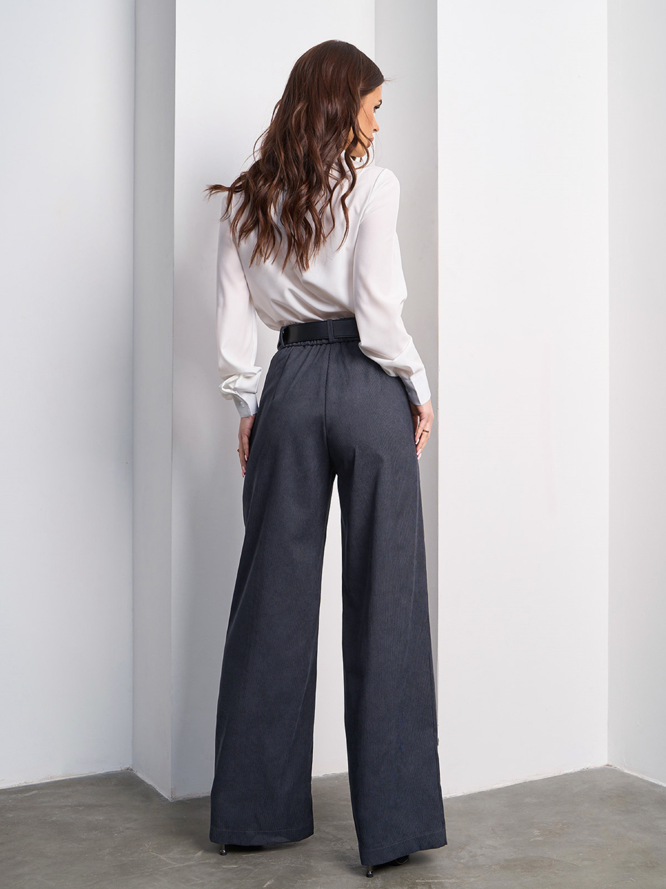 Штани палаццо ISSA Plus модель 15015_серый Фото