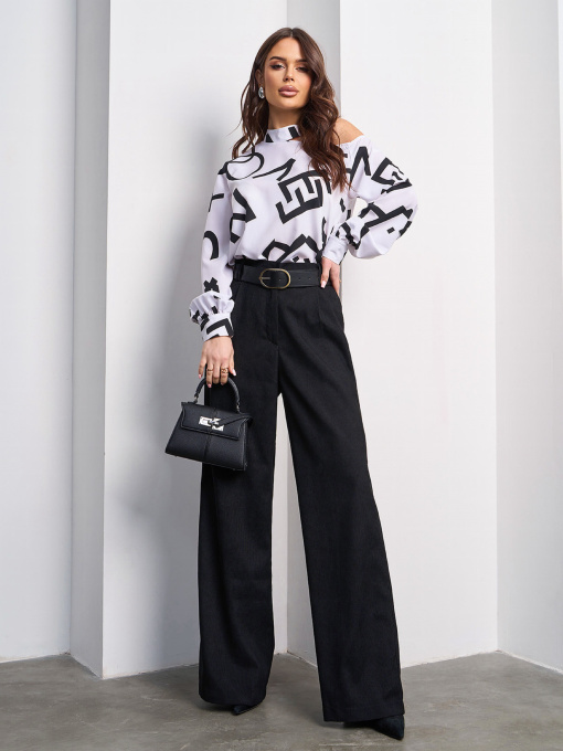 Брюки палаццо ISSA Plus модель 15015_черный Фото