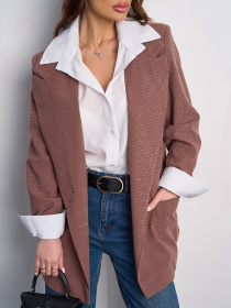 Піджак ISSA Plus модель 15019_коричневый Фото