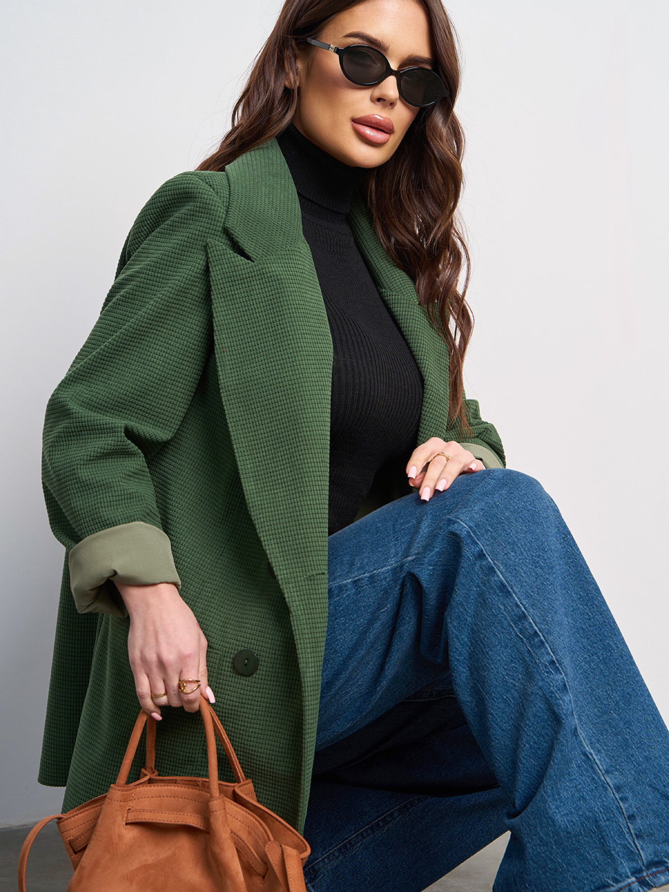 Піджак ISSA Plus модель 15019_хаки Фото