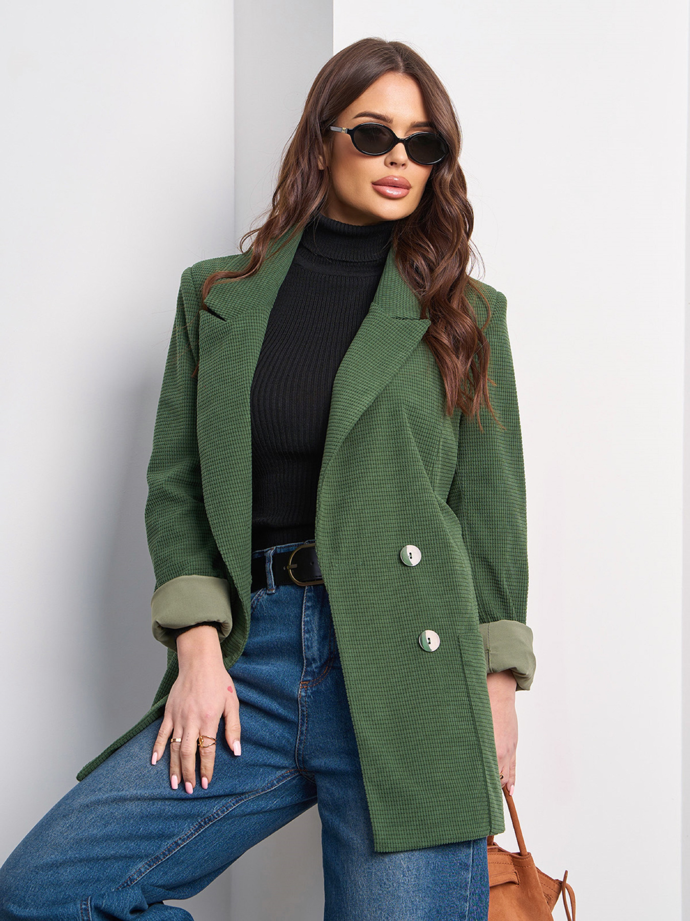 Піджак ISSA Plus модель 15019_хаки Фото