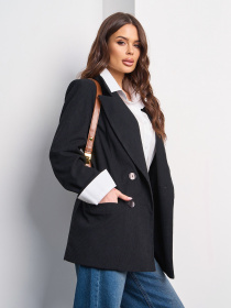 Піджак ISSA Plus модель 15019_черный Фото