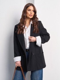 Піджак ISSA Plus модель 15019_черный Фото