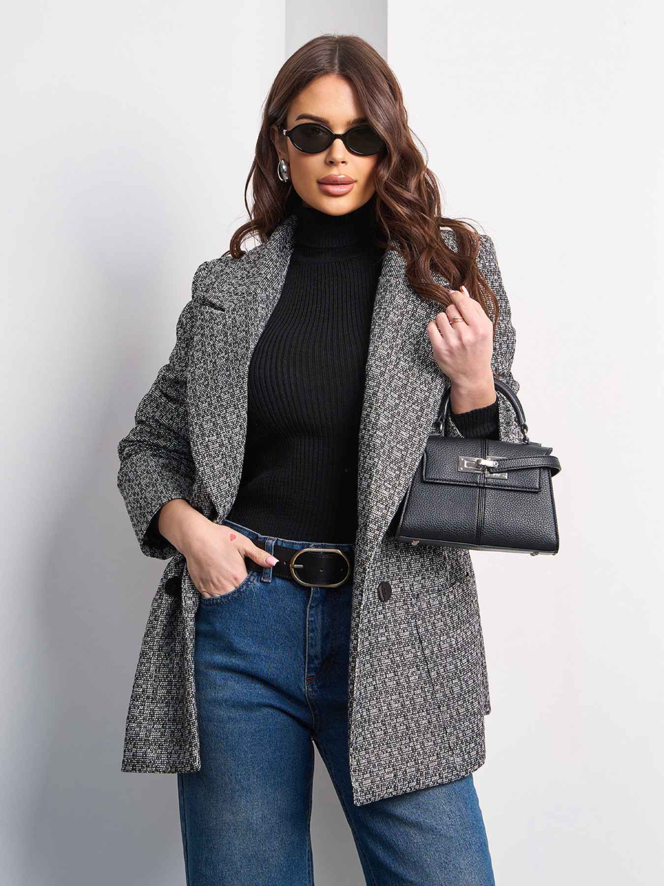 Пиджак ISSA Plus модель 15020_серый Фото