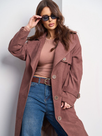 Тренч ISSA Plus модель 15022_коричневый Тренч ISSA Plus модель 15022_коричневый Фото