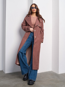 Тренч ISSA Plus модель 15022_коричневый Тренч ISSA Plus модель 15022_коричневый Фото