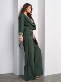 Діловий костюм ISSA Plus модель 15023_хаки Фото