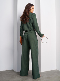 Діловий костюм ISSA Plus модель 15023_хаки Фото