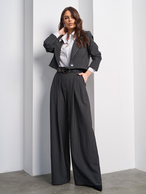 Деловой костюм ISSA Plus модель 15024_серый Фото