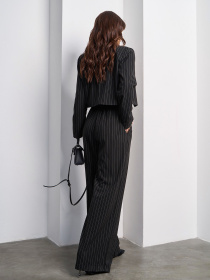 Діловий костюм ISSA Plus модель 15024_черный Діловий костюм ISSA Plus модель 15024_черный Фото