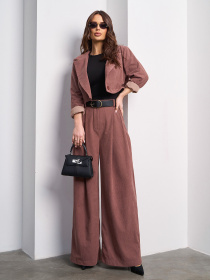 Деловой костюм ISSA Plus модель 15025_коричневый Фото