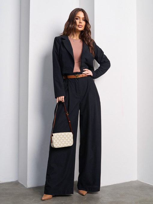 Деловой костюм ISSA Plus модель 15025_черный Фото