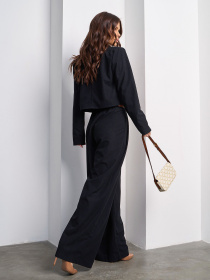 Діловий костюм ISSA Plus модель 15025_черный Діловий костюм ISSA Plus модель 15025_черный Фото